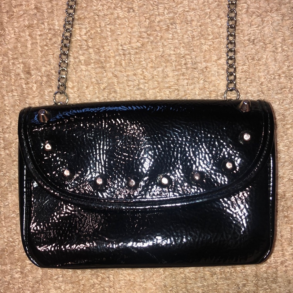 small, black purse